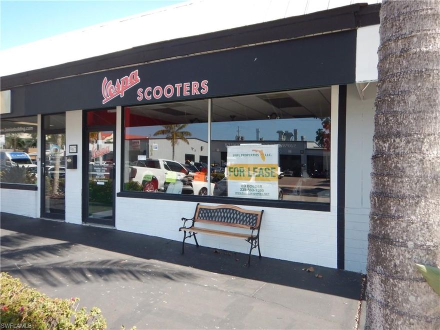 Great location near downtown Naples. Small boutique space for lease featuring a mostly open showroom with a small private office and bathroom in the rear. Perfect for low-impact use, general office, or retail.