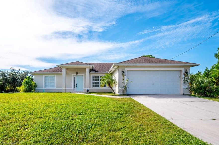 Beautifully situated home that is move in ready centrally located in Lehigh Acres. Perfectly priced for first time home buyers, investors or seasonal owners. Featuring 3 bedroom/ 2 Baths. Enjoy this corner lot home ready for its next owner.
