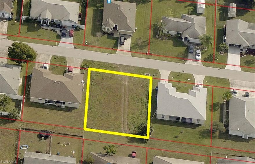 Build a duplex on this wonderful lot across from single family homes. GREAT SW Cape Coral location outside Flood Zone.