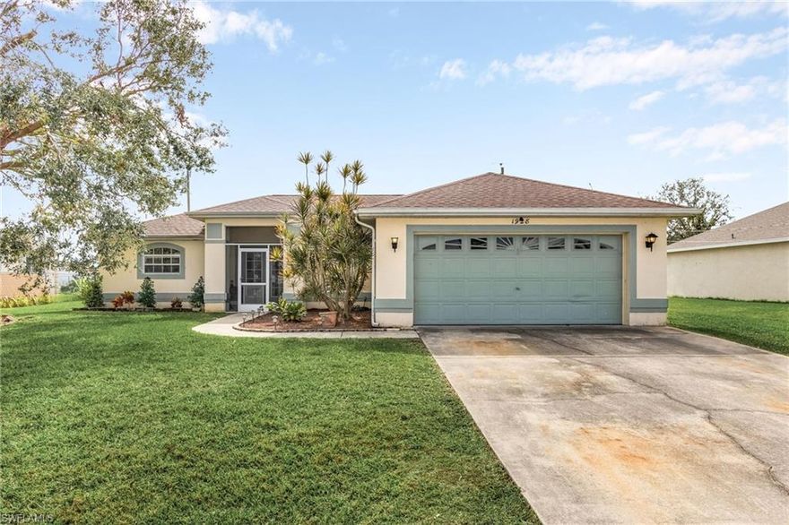 Welcome to 1928 NE 5th Street offering 3 bedrooms, 2 full bathrooms, over 1,500 SQFT & 2-car garage! The open kitchen features a breakfast counter and has a large pantry. Enjoy the lovely living room & spacious dining room. The owner's suite features separate his & hers walk-in closets with a private sliding door to the lanai! The large master bathroom has a walk-in shower, separate soaking tub & dual sink vanity. As you walk out to the extended screened covered lanai you will see a lovely well manicured yard fence. The front entryway to the home is screened to allow for wonderful air circulation. This home also features $40,000 solar panels with a 25 year warranty and roof that will save you hundreds of dollars in electricity per month! The current balance is $40,820.75 with an interest rate of 1.49% (monthly payment is $171.68). Buyer will assume panels loan over or the seller can pay the solar panels of in full at closing with a purchase price of $345,000. The roof is less than 2 years old and all city utility assessments are fully paid.  So much to offer and will not last! Call to schedule a private showing today!