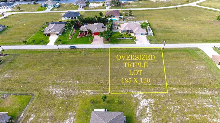 When looking to build your home, look no further. Here you have an oversized triple lot.  Hundred and twenty feet wide by a hundred and twenty five feet deep. With this size lot, you can build a very large home and also build a large garage to store all your toys or r v.
Lot is surrounded by beautiful new homes.