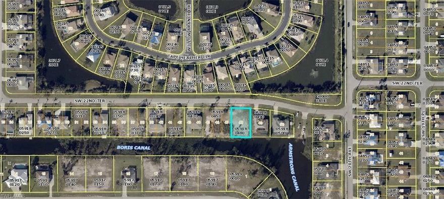 Look here what we have to offer in southwest Cape Coral on the Boris canal with southern exposure, Please Note the lot is only 6,106.25 sqqft