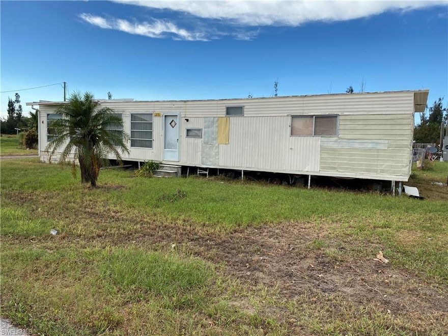 This property is a two-bedroom, two-bathroom mobile home with 1,392 square feet of livable space. This home needs an interior renovation; The property also has a new electric meter pole and mast. here are a couple of properties for sale with no mobile home in Flamingo Bay - 4906 Curlew Dr .16 acres for sale at $79,900 and 4873 Sandpiper Dr .17 acres for sale at $67,000. 4930 Curlew Dr (with mobile home) sold for $82,500 11/15/24 by agreement for deed. 4930 Curlew has 660 sq ft less than the subject and one less bathroom, and is 4 years older than the subject with hurricane damage as well. You are getting the land plus a large mobile home. Best value around!! Owner financing terms are to be discussed with possibly no money down, provided there is additional real estate collateral.