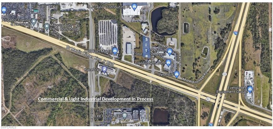 OWNER FINANCING AVAILABLE with 1/3 rd down
Park 82 Drive is Ideally located near MLK and I75-One of the last nice parcels with Commercial Intensive/Light Industrial uses.
Prime development Opportunity with variety of approved uses. Ideal to build Flex or Specialty Units, 1 or 2 Warehouse/ Distribution buildings. 
Land-94,090 total sq ft
• Commercial, Industrial, Office, R&D, Flex & More-Contact Don Droke 239-770-3002 for list of approved uses.
• 495’ on Park 82 Drive
• Easy access to I75
• Electric, City Water-Sewer, Natural Gas at Site
• Improvements & Zoning valued at $5 sq ft
• Good exposure on Martin Luther King Blvd.
• Traffic Count Martin Luther King Blvd 42,355 per day.
• Close to RSW Airport via I75.
• Moderate to Low-Risk Flood Zone.
• Population growth within a mile expected to be up over 15% in the next 5 years.
• Strong Industrial & Commercial growth in the area.
• Strong lease rates for these types of buildings as well as low vacancy rates make for an ideal investment opportunity.
• Martin Luther King Blvd is considered the Gateway to the City of Palms (Fort Myers and City of Fort Myers Downtown & Popular River District with Shopping, Dining & More)