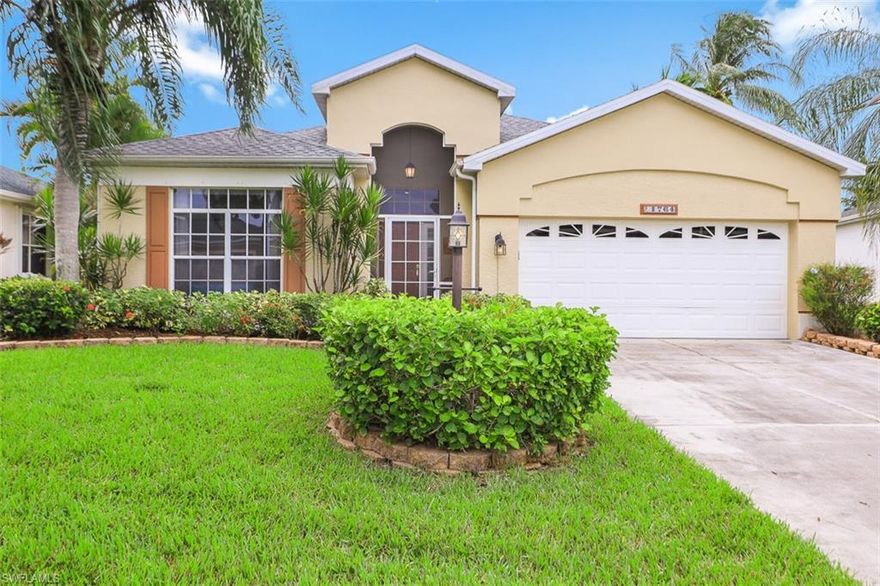 IMMACULATE & BEAUTIFULLY UPDATED 2BR+DEN in Cape Coral's most affordable waterfront gated community~Emerald Cove! Screened entry welcomes you to the bright & airy Foyer with transom window, sidelight & lustrous wood floor in this much-loved home! Flexible, functional Split-BR OPEN FLOOR PLAN will delight you front to back with outstanding curb appeal, tastefully appointed interior, extended lanai under truss & wonderfully PRIVATE, fenced back yard! Your Dream Kitchen features granite counters, matching back-splash, high ceiling & view of the lovely rear garden. 2017 Roof has transferable warranty. Meticulously maintained! Special features include NEW Electric storm shutters, auto-irrigation, volume ceilings, can lighting, arched doorways, upgraded fixtures & concrete landscape curbing. You'll LOVE the elegant Master Suite! Ample storage in separate Laundry Suite. This family-friendly, pet-friendly neighborhood of only 101 homes offers HEATED COMMUNITY POOL, fishing pier, beach, playground, gazebo, sidewalks & streetlights--and a LOW monthly fee that includes cable. BOAT, FISH & WATER-SKI on Weatherly Lake connecting to 6 additional FRESHWATER LAKES! Community boat ramp nearby.