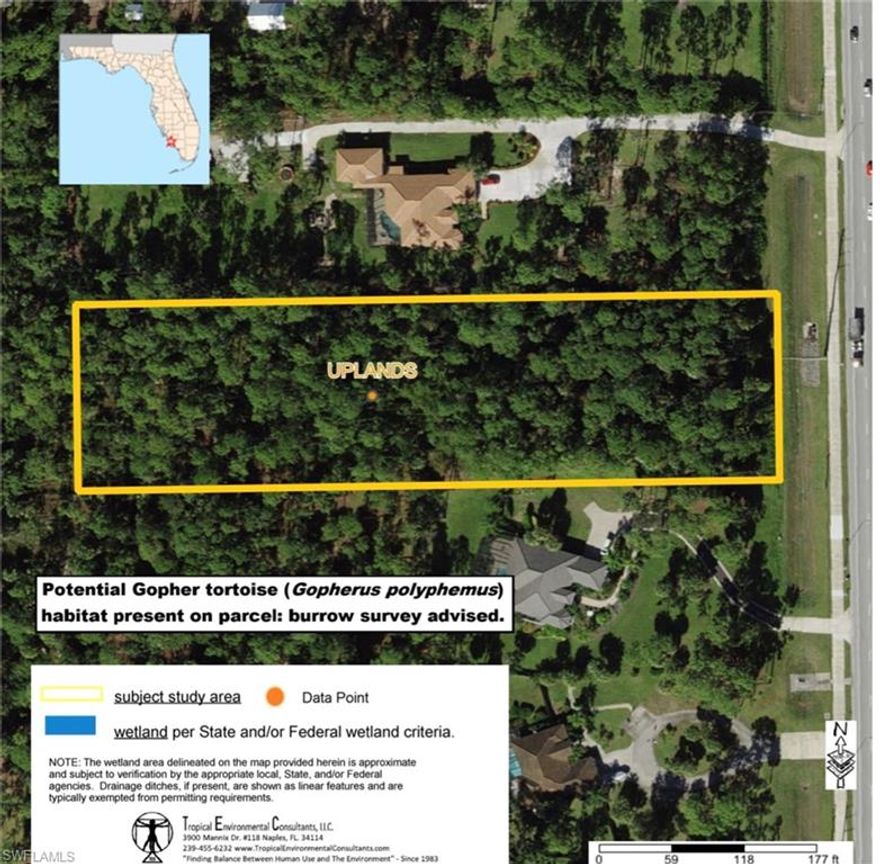Wetland Determination 100% “UPLAND”.  Gorgeous 2.37 acres lot in collier Blvd just north of Pine Ridge Rd  (Only lot available between 1st Ave SW and  3rd Ave SW on the west side of 951). This might be the best opportunity for +2 acres of land in the zipcode 34119 at this moment. Terrific central location. Only minutes away from dining and shopping, excellent public and private schools, and the most desirable Naples and Marco Island beaches.  

Complete Wetland Determination (step 1) 2-10-22 available at request.
