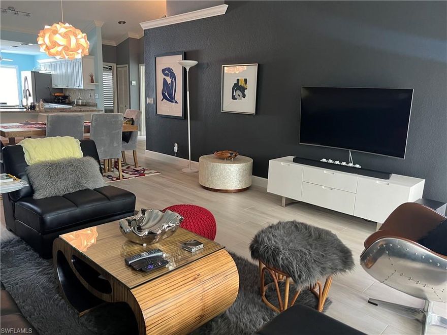 Short term rental available Apr 15t - Dec 18th. 6 months max per HOA. Spacious 2br/2ba 2nd floor condo in Berkshire Lakes. It is conveniently located to shopping, banking, restaurants, downtown Naples, white sand beaches and I-75. Property features cathedral ceilings throughout, updated kitchen with granite counter tops and breakfast bar. Tastefully decorated condo with no carpets! North Eastern exposure - enjoy your morning coffee on your screened lanai overlooking beautiful palms. Short walk to clubhouse, two har-tru tennis courts, jogging/bicycle path along two large lakes. Sleeps 4.