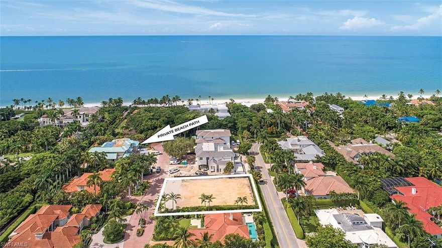 Build your custom home on this exceptional building site which is ideally situated in the exclusive enclave of Gordon Dr. Estates. Consisting of a mere 9 homes this quiet community is highly sought after! Enjoy your private beach access steps away, a monitored gated entrance, and walkability to the Naples Pier and famous 3rd St. restaurants and shops. This is downtown Naples living at its finest and true rarity in this market!
