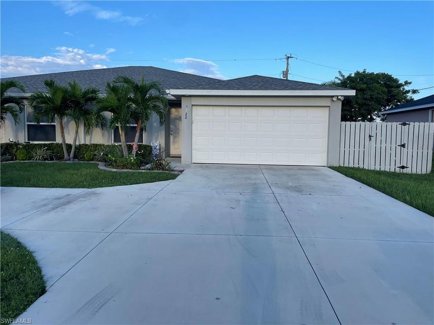 Now is your opportunity to rent with the best landlords in Cape Coral. Your landlord is easily accessible and will handle repairs quickly.  Our perfect tenant is clean and respectful of the property. Dogs are OK.  There is a large backyard, and it is close to shopping and Walmart. Hospitals are close by. There is an open field across the street for your kid to play in as well. The newly built duplex looks and feels like a house. Beautiful appliances and tile. 3 Bed/ 2 Bath w/ 2 car garage. Quiet Neighborhood. Tenants pay all utilities. Landlord pays for landscaping, trash, and pest control.  MOVE IN SPECIAL AVAILABLE.