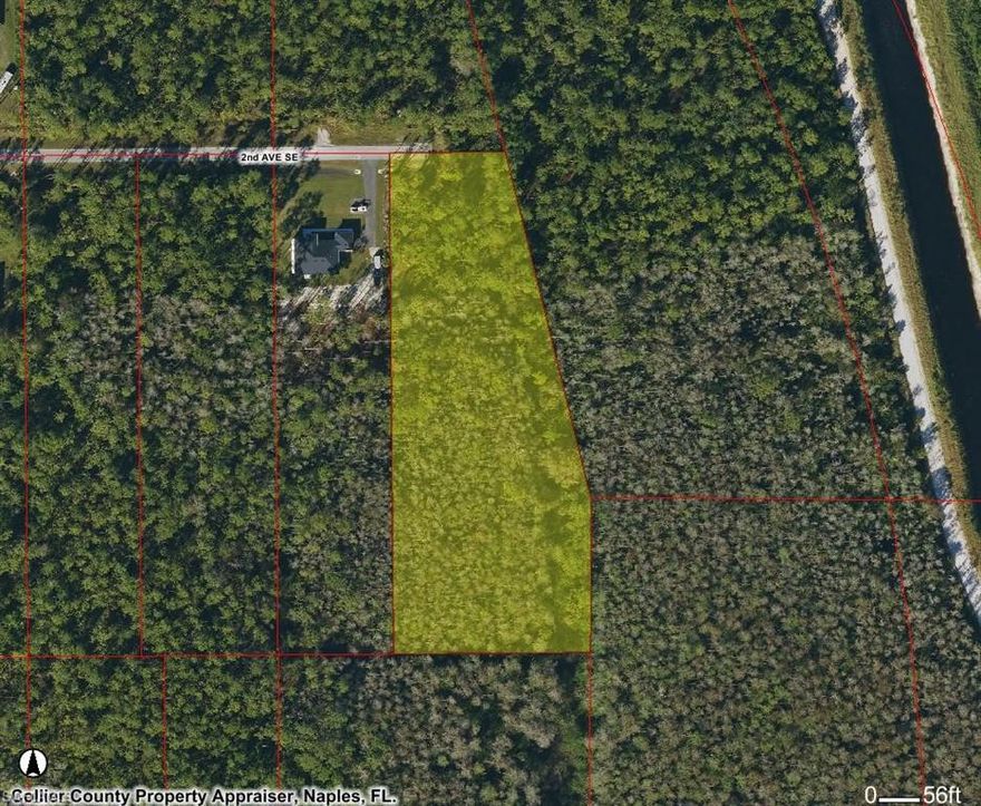 Beautiful property, secluded and at the end of the street. Private location and nice size lot, 3.38 acres!. Located just to the East of Desoto blvd S, with easy access to Golden gate Blvd and near the newly built Collier county EMS station and Square Retail plaza. dense vegetation and tall trees. Rural and no HOAs.