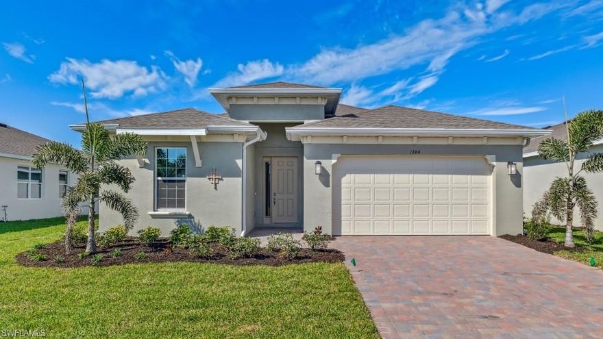 Discover the Shelby floor plan, a stunning new construction home located in Stonewater, Cape Coral’s premier gated community in the desirable northwest corridor.  This thoughtfully designed, single level residence offers three bedrooms plus a den, two and a half bathrooms on a HUGE lake with IMPACT GLASS windows and doors and a rare 32-foot deep garage – perfect for larger vehicles or additional storage. Estimated completion date March/April 2026 

Enjoy upscale finishes throughout, including 42-inch cabinetry, granite countertops, stainless steel appliances, eight-foot interior and exterior doors, upgraded base moldings and casings, and elegant tray ceilings.  This home sits on a prime lakefront lot, offering tranquil water views and a peaceful backyard setting. 

Stonewater provides residents with resort style amenities, including a sparkling community pool, modern fitness center, play area, and both tennis and pickleball courts – all within a secure, gated community environment.