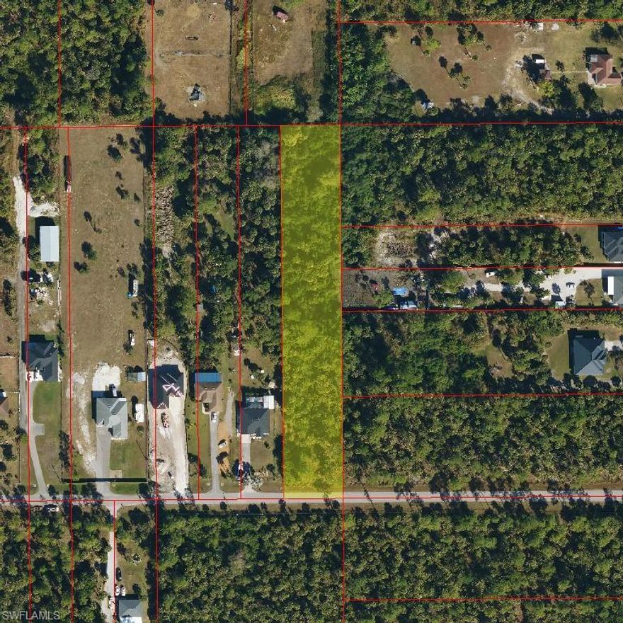 GREAT 1.59 ACRES LOT (105 x 660) West of Everglades Blvd South. Lot is located before house #2995 40th ST SE Naples, Florida 34117. NO DEP report on this lot, But lots next to the to the west are upland, Lot looks high and dry. Buyers Wetland Determination are recommended on all properties in Golden Gate Estate.