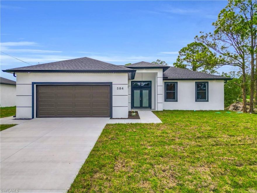 Brand-new construction offering 3 bedrooms plus a versatile den and 2 full bathrooms, perfectly positioned on a peaceful canal waterfront. Located in a quiet area, this home combines modern design with serene views, ideal for those seeking comfort, privacy, and a touch of nature right in their backyard.