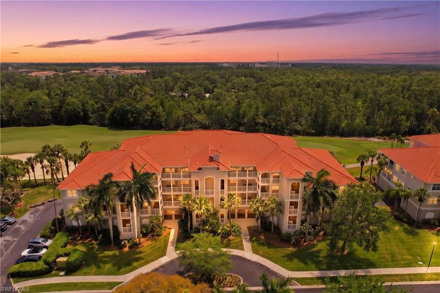 Enjoy easy Florida living in this turnkey furnished condominium located within the desirable golf community of Naples Lakes Country Club. Offering a fresh, move-in-ready feel, this well-maintained residence features white kitchen cabinetry, new granite countertops, CoreTEC flooring, fresh interior paint, and stainless steel appliances. The generously sized kitchen is designed for everyday convenience, offering multiple dining spaces including a breakfast nook, breakfast bar, and a separate dining room. The comfortable, light-filled layout supports both relaxed living and effortless entertaining, while neutral furnishings allow you to settle in immediately and personalize the space over time. The primary suite is equally inviting, featuring dual sinks, a large walk-in closet, and direct access to the lanai, adding natural light and an easy indoor-outdoor flow. The screened lanai provides peaceful golf course views framed by a natural preserve backdrop, creating a sense of privacy and connection to nature—where sightings of exotic birds, deer, and the occasional alligator add to the charm of the Southwest Florida setting. A private 2-car garage under the building, available to only select residences, provides secure parking and extra storage—an uncommon and highly valued benefit in condominium living. Naples Lakes Country Club is a bundled golf community offering exceptional amenities, including unlimited golf on an 18-hole Arnold Palmer–designed championship course, a full-service clubhouse with restaurant and dining room, Har-Tru tennis courts with professional staff, a full fitness center, pickleball, bocce, a 24-hour guarded gate with patrolled security, and a full social calendar featuring holiday events, 9 & Dines, member-member tournaments, club championships, and more, all just 7 miles from downtown Naples, Fifth Avenue South, and Naples’ beautiful white-sand beaches.