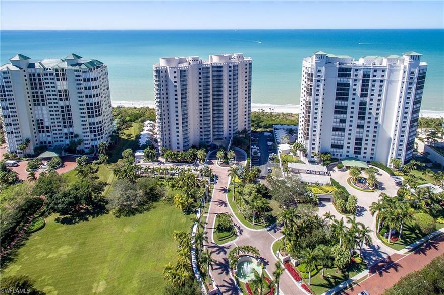 Enjoy a beachfront lifestyle in this three-bedroom, three-bath residence nestled into a captivating, tropical setting that is only seconds from the sandy beaches and the Bay Colony Beach Club. Encompassing a total of 3,450 square feet, this light, bright and airy 03 floor plan captures spectacular beach and coastal views. Expansive walls of glass open up and stack back, capturing some of the finest Gulf exposures in all of Bay Colony. This exquisitely designed Gulf front building offers a wonderful selection of social and recreational amenities in addition to those at the prestigious and private Bay Colony Beach Club.
