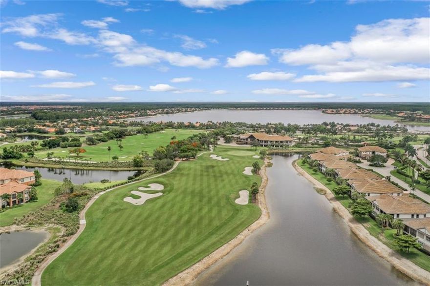 START LIVING A VACATION LIFESTYLE AT THE QUARRY! This spacious 3+Den, 2.5 Bath, 2297 Sq Ft coach home offers expansive long lake and golf course views of the 18th fairway and The Quarry Golf Club.  A Great Room style floorplan awaits you at the top of the stairs including a formal dining room, breakfast nook, kitchen with solid wood cabinets, and two sets of sliding glass doors to the lanai. Other fine appointments include multiple tray ceilings throughout, diagonal tile floors, frames shower door in the master bath, crown molding, and more! Enjoy a lakefront living lifestyle in a country club setting! The Quarry is a lakefront community offering Boating, Golf, Tennis, Pickleball, Bocce Ball, Tiki Bar, Restaurant, Pool-Side Food/Drink Service, Gym, Social Activities, and more! The Quarry offers a lifestyle like no other, including an impressive "Lake Lodge" and over 500 acres of lakes that can handle boats & jet skis. The Quarry offers a Private 18 hole Golf Club (Not Mandatory). COMING SOON is a $15M Expansion Project of the Lake Lodge & Beach Club which will include BIGGER & BETTER amenities of all facilities!