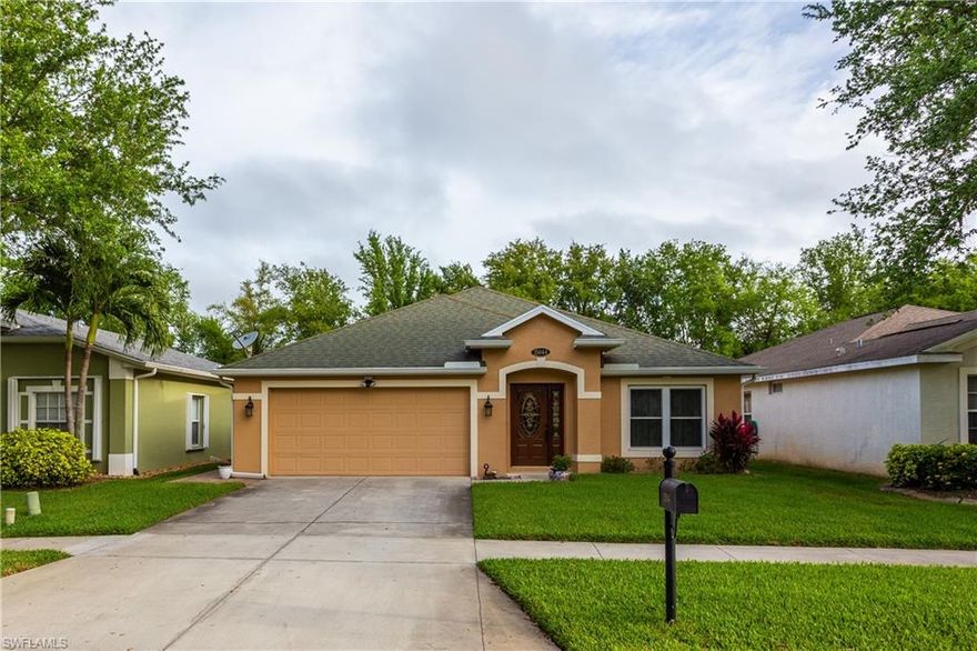 Centrally located single family home in the highly desirable community of Indigo Lakes. Four bedrooms, two bathrooms with an open floor plan with expansive views. The home has a large kitchen with Stainless Steel appliances, plenty of counter space perfect for  preparing food and entertaining. A convenient eating counter and nook provide additional eating areas. There is also a formal dining room area and a huge living room with great views and open space. The master bedroom bath has been totally renovated with a new glass shower enclosure, custom marble flooring, tumble tile back splash, and a combination jetted tub.   The heating and air-conditioning system has been replaced recently. Additional upgrades to include wood flooring, designer lighting and fans, upgraded bathrooms and showers, granite flooring, enclosed lanai, and for privacy a fenced in back yard with Paver patio for a park like feel.   Only 15 minutes to the beach and 1 mile from I75.  Indigo Lakes offers several facilities , including club house, pool,  fitness center, tennis courts, basketball courts and playground. This is truly a gem, with high amenities &  low fees. FHA, VA OK.