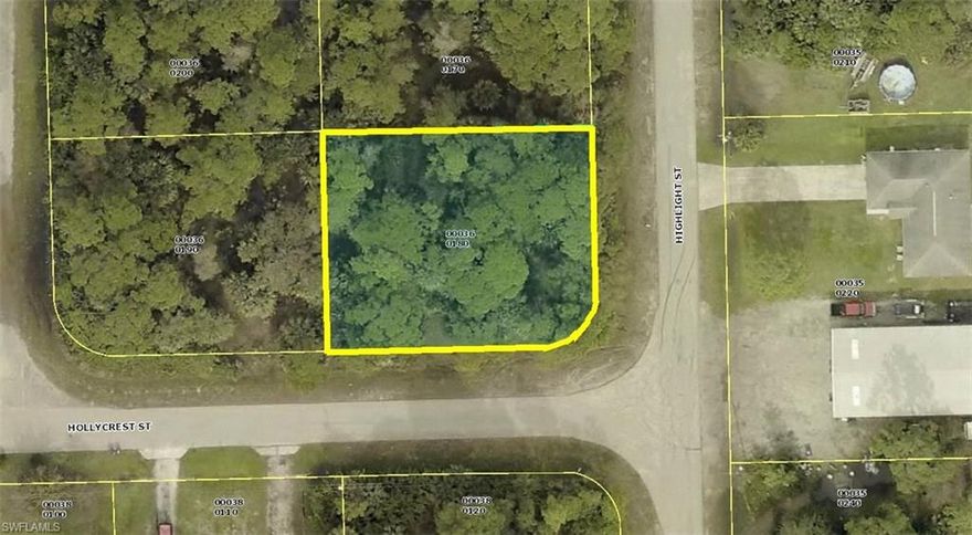 Really nice very high and dry generous oversized corner homesite (width 101' x 125' deep +/- ... nearly 1/3 acre) corner premium property in a quiet area of LEHIGH ACRES. This property is mostly mature pines and live oaks for select shading with your choice of home placement and secondary growth - grasses with Western views at rear of home site with quick and easy access to Buckingham Road, Columbus Boulevard and/or Palm Beach Boulevard - State Road 80 (SR-80) for shopping, restaurants, schools, recreation, boating and services. Eastern and Southern views facing the street. Build your dream or vacation home now and/or save this special area over-sized corner home-site for later. Don't miss this unique opportunity to purchase this premium property for only $7,995 with Seller Direct Financing(us) with $0 (ZERO) down, no credit, income or job checks/verification for ONLY $97.00 per month payment. Personal checks OK. Call, text or e-mail us today... you'll be glad your did