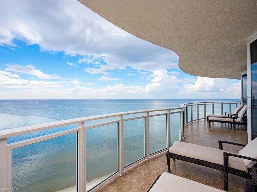 C.15263 - Smashing JEWEL in the sky! Locals "in-the-know" award Brighton Towers “04” stack BEST IN VIEW, thanks to its panoramic private Brighton trademarked glass railed open-air 60’ lanai showcasing shimmering direct 180° Gulf views, immediately visible from this Jewel’s main living areas. Relax and savor ever-changing year round evening sunsets & glorious moonlit nights. This awe inspiring beachfront Jewel offers hurricane-rated floor-to-ceiling sliding Nana window walls, marble flooring throughout, and classy black granite and white cabinetry gourmet chef's kitchen, complete with built-in custom appliances. The third bedroom easily doubles as a den, thanks to its sleek full-wall custom desk built-in. This lovely Jewel, along with Brighton’s fresh contemporary redesigned Tower amenities, reflects the perfect and prized waterfront lifestyle you’ve been seeking! Enjoy the pleasure and prestige of both Bay Colony and Pelican Bay’s long menu of included Membership privileges: 2½ miles of beach to call your own, three private beachfront dining clubs, attended beach services, 3 active tennis centers, world-class fitness, life-long learning, and miles of biking and walking paths.