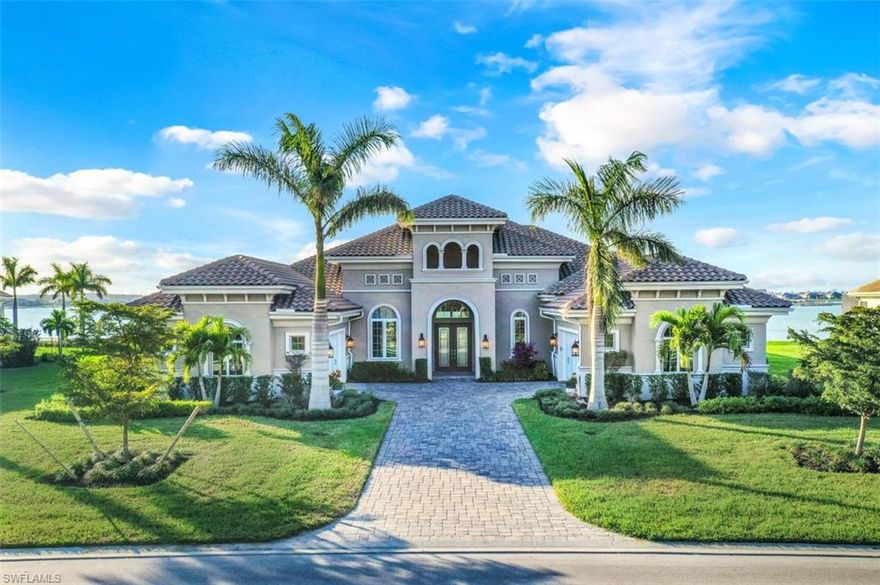 H8694 Nestled quietly on the exclusive peninsula in the desirable community of WildBlue, this custom built Stock Development home is the perfect escape for someone looking to buy an experience, as much as they are looking to buy a forever home. Situated on one of the largest premium lots in the community at 214 feet of waterfront footage with panoramic sparkling water views and unforgettable western exposure sunsets this 4 bed+Den 4.5 bath, 4 car garage, pool/spa home brings the truly luxurious Florida way of living to life. This characteristic property boasts 4,312 SF of spacious living and a perfect space for those who have an adoration of natural light. This airy open floor plan and lavish outdoor living space with private dock and lift for your boat is the perfect home for entertaining guests or enjoying your own private oasis. WildBlue is gated with two entrances and natural gas. The 20-acre amenity campus includes a fitness club, lap pool, day spa, pickle-ball and tennis. The Club at WildBlue will include a resort style pool, poolside cafe and bar with lakeside dining, an event lawn with beach and cabanas. The 580-acre lake provides options for kayaking, canoeing and boating.