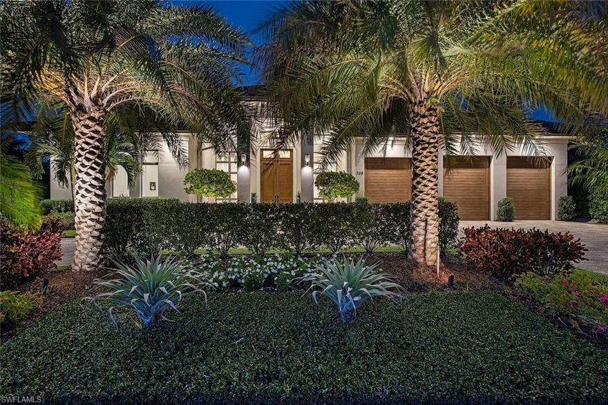 2019 built home situated right in the heart of the Moorings on a quiet street is an unsurpassed and prominent collaboration between distinguished builder Knauf Koenig and architect Falcon Design. Meticulously maintained residence is a truly remarkable transitional style home offering a generous and open layout spread across just over 4,600 square feet of air conditioned living space including 5 bedrooms, 5 ½ baths, 3 car garage with storage, and a seamlessly integrated resort like outdoor living area. Some of the special features include gourmet kitchen with Wolf, Sub Zero, and Bosch appliances, service kitchen, Sonos sound system, Legno Bastone St Moritz wood flooring, Ruffino cabinetry, distinctive marble, quartzite, and stone throughout, extensive millwork, mahogany front/garage doors, and absolute top quality craftsmanship with no detail overlooked. The fully private, lush and tropical outdoor living space is adorned with heated pool/spa, oversized pool with sun shelf, and large covered outdoor living space complete with fire place, full outdoor kitchen with gas grill, and automated screen/shutter protection. Coveted Moorings private beach access available.