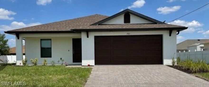 This 3-bedroom, 2-bathroom home located in NW Cape Coral, close to the Mariner High School & Middle School. The home features inside the home washer/dryer hook-ups, screened lanai and a spacious 2-car garage. It has tile and carpet floorsthroughout. The kitchen is a chef's dream with granite countertops and stainless steel appliances. The property is pet-friendly, subject to approval, making it a perfect choice for those with furry friends. To top it all off, lawn care and salt service are included, ensuring a hassle-free living experience. This home is a perfect blend of style, comfort, and convenience.