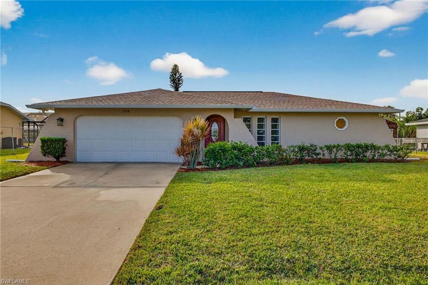 Move-In Ready Home awaits in sunny Cape Coral, Florida. Welcome to your beautiful, remodeled, & immaculately maintained. This stunning home features three generously sized bedrooms (with plenty of closet space!) and two full bathrooms. The thoughtfully designed layout includes a two-car garage, an open floor plan with comfortable living room, a designated dining area, a cozy family room, and a versatile bonus room. The bonus room can be easily transformed into an office, workout space, or even an additional bedroom to perfectly suit your lifestyle needs! This home underwent a remarkable remodel in 2020, introducing several modern enhancements for your comfort and peace of mind. Updates include a brand-new air conditioning system, ductwork, and UV light, newly installed Pex plumbing and fixtures, new lighting and fixtures, high-impact windows, and completely modernized bathrooms. The kitchen was fully renovated to provide a contemporary cooking and dining experience with granite countertops and center bar island perfect for families and entertaining. Fresh paint and new large tile flooring throughout the home create the feel of a brand-new model residence. Plenty of space to park your boat trailer, RV, or add a pool, shed, garden, fire pit or all of the above! 
Perfectly situated just minutes from the scenic Veteran’s Memorial Bridge and right off Del Prado Blvd.  The location puts you close to everything you could ever need—5 minutes to 2 public boat ramps, 5 minutes to Route 41 North or South, 8 minutes to the Cape Coral Bridge, 10 minutes to downtown Fort Myers, 15 minutes to I-75 North or South,  20 minutes to Fort Myers Beach, 30 minutes to RSW International Airport and only 45 minutes to Naples, Florida. Enjoy the beautiful pet friendly neighborhood by walking, biking, or taking your golf cart for a leisurely ride. Cape Coral is one of the friendliest communities in SWFL and you will make friends daily! Discover new up and coming restaurants, bars, and the exciting Slip-away food truck park at the base of the Cape Coral Bridge. Essential amenities are just steps away, including Publix, Walmart, Walgreens, Staples, Chase Bank, Perkins, Wendy’s, McDonalds, Twisted Lobster, Planet Fitness, TJ Maxx and the best Home Goods to help you decorate your new home! Recent updates include, Samsung Appliances in kitchen, new hot water heater installed in 2021, new primary shower enclosure added in 2022, new roof in 2023, new exterior paint in 2023, and a new dryer installed in 2025.  Begin the New Year by making cherished memories at your new home located at 1726 SE 16th Street. This remarkable residence is ready for you to move in and enjoy everything Cape Coral has to offer!