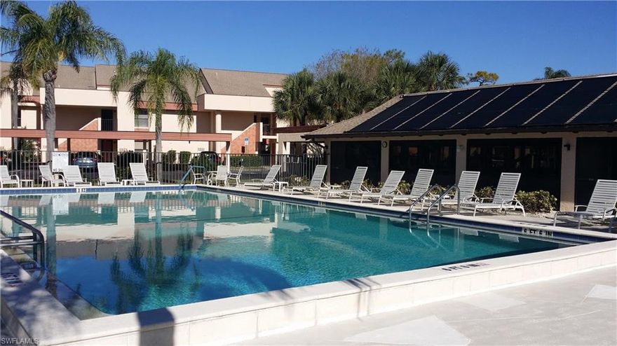 REDUCED! Good condo value in Daniels Pkwy corridor in a golf course community... Lovely views of 1st fairway from your living room, kitchen, master suite and screened porch at Fairways in Eagle Ridge Golf & Country Club. Championship 18 hole par 72 course was designed by Gordon G. Lewis... You can pay as you play - membership is available but not mandatory. Cathedral ceilings make this 2nd floor condo feel spacious... Split floor plan is ideal for visiting friends & family! Condo is located across from Cabana & Heated pool. It comes with an assigned covered parking space and storage unit... $885/quarter condo fee makes it good deal and includes building insurance, all outside maintenance, basic cable, water, sewer & trash, reserves & more... Great location, minutes to I-75, International airport, Twins & Red Sox spring training parks, Six Mile Nature Preserve, Hospital, shopping, restaurants, entertainment, Publix (and the new Whole Foods market opening in 2017) and more at very affordable price! Buy it, update and decorate to suite your personal taste and enjoy Florida sunshine and relaxed lifestyle! Close anytime but occupancy given on April 10th... Preview today and get it!