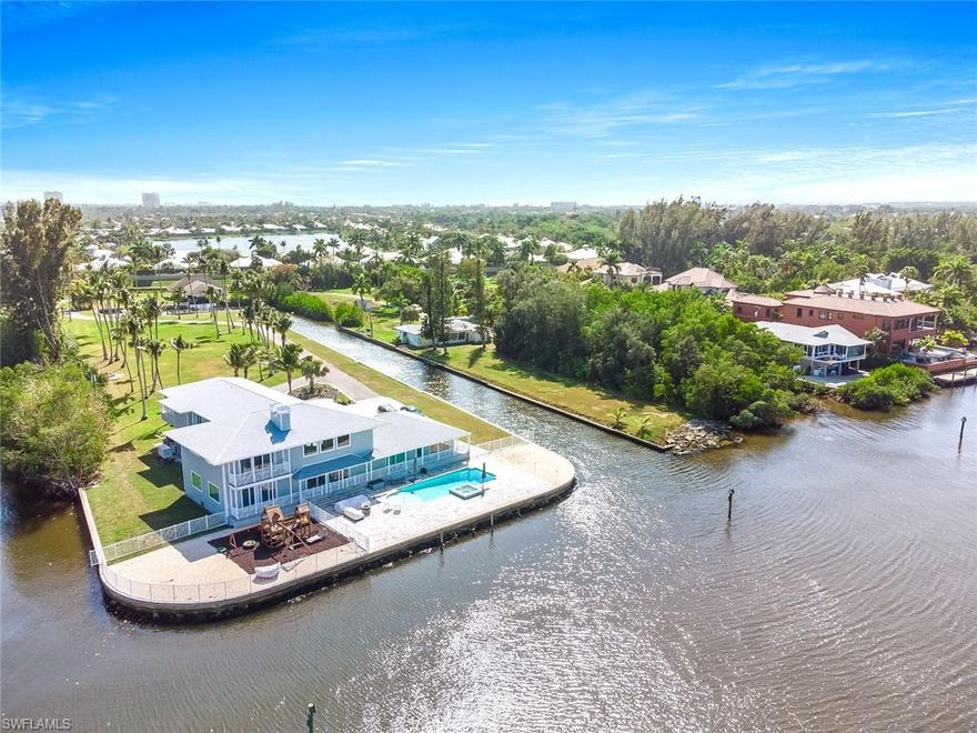 Are you looking for the ultimate waterfront compound in SWFL? Rare opportunity to own this incredible multi-acreage estate w/a combined acreage of almost 6 acres & nearly 450 ft. of water frontage. Direct access leading out to gulf & bay waters w/in minutes. Buy 1,2, or all 3. See Aerial Photo. This listing is offered at $3,595,000. & also known as option #1(13120 Linton Rd.) it is a 5 BR, 5.5 BA, totally remodeled 5,500 SF home on 3 acres w/the most amazing, unique, man-made cut out for protected boating. Huge boathouse, multiple boat lifts, (for large & small watercraft), new seawall, waterfront pool, & spa w/incredible water frontage. The home is surrounded by water & has a coastal light & bright feel w/high ceilings, lots of detail, a fantastic kitchen, top floor master retreat, kids family & game room areas, a 4 car garage & more. Want the ultimate compound? Adjacent properties are also available. Rare opportunity to own 1,2 or 3 parcels combined. Option #2 (13130 Linton Rd.) offered at $1,795,0000. is 100 ft of frontage/1.3 acres, see MLS#220070853, Option #3 (13150 Linton Rd.) offered at $1,895,000. direct riverfront home/100 ft of frontage/1.3 acres.
