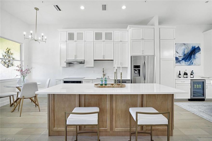 VIEWS...VIEWS...VIEWS! Feast your eyes on stunning Vineyards golf course vistas right from your lanai! This spacious 4-bedroom coach home offers the ultimate combination of comfort and convenience. Boasting soaring volume ceilings and a spacious garage, this home is offered TURNKEY FURNISHED and ready for immediate move-in!
Want golf? A GOLF MEMBERSHIP is available if you choose. Nestled within a secure, gated Vineyards community, this home is just steps from a refreshing pool and spa, perfect for unwinding after a day on the course. The private club elevates your lifestyle even further with a luxurious spa, tennis courts, championship golf, fine dining, a wellness center, and more!
Step inside to discover a recently refreshed interior that redefines elegance. Solid wood flooring and tile stretches throughout the home, adding warmth and sophistication. The kitchen is a chef's dream, featuring upgraded wood cabinets and a large island with extra storage, sleek quartz countertops, soft-close drawers, and convenient pull-outs. A custom bar area with quartz counters, a wine cooler, and a pantry completes this inviting entertaining space.
Both bathrooms have been transformed with new cabinets and luxurious quartz countertops. The primary bath features a stunning frameless shower door and a sleek new vanity for a spa-like experience. The second bath offers privacy and comfort for guests, rounding out this refined living space.
Ideally located close to shopping, beaches, hospitals, I-75, restaurants, parks, and many other desirable destinations, this property is the perfect opportunity to enjoy Southwest Florida living at its finest.
DO NOT MISS this rare opportunity to own a piece of paradise with breathtaking views and exceptional amenities!