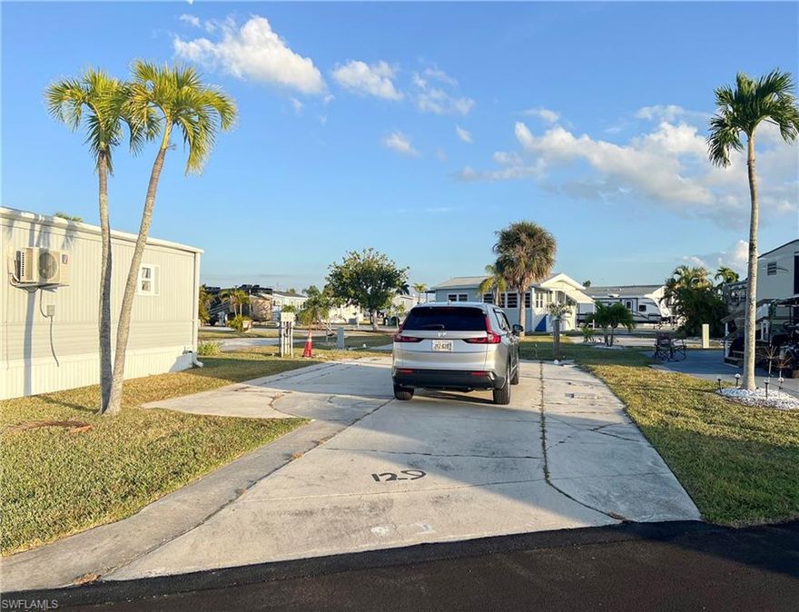 Very desirable location! Enjoy the tropical lifestyle at Palmetto Palms RV 55+ Condo HOA where you own the land! This beautiful lot is located on just a short stroll to the community pool, clubhouse and Tennis Courts. Lot has 50 AMP ELECTRIC. Park your RV or place a new manufactured, park model or tiny home on this 37x57’ lot.  Enjoy other amenities like Pickleball, shuffle board, volleyball, horseshoe pits. Palmetto Palms also offers boat storage and is biking or walking distance to Bunche Beach. Water, Sewer, Cable and Electric available in the community. Very close to FMB and Sanibel beaches, restaurants, and all this area has to offer.