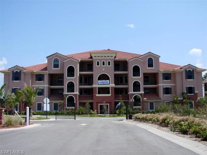 This 2000 square foot under air condo with a  2+ car secured garage and a large screened in lanai is an absolute owners dream!  End unit with windows on 3 sides and 9 foot ceilings creates an open bright and spacious living area. Not to mention Wind-rated glass,  Spacious Kitchen w/ Solid-Surface Counters & Upgraded Cabinets, Tiled Living Areas, Carpeted Bedrooms, Rounded Corners, Open Floor Plan and Screened Balcony. Beautiful lake and golf course views with regular sightings of local wild life. This 2 Bedroom plus den( Den large enough to be a 3rd bedroom) w/ 2.5 bath is serviced by an elevator for your convenience. The Esplanade Condominium Complex is gated and located in Beautiful Burnt Store Marina & CC. Residents enjoy all the fabulous amenities of resort style living,525-slip marina with immediate access to Charlotte Harbor and the Gulf of Mexico, Waterfront dining, Community pool, spa, and workout room, athletic center, biking & walking paths, Platinum Point Yacht Club and more. Come see for yourself why so many people have chosen Burnt Store Marina & Country Club!