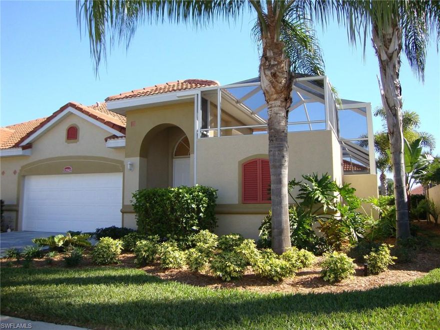 Beautiful home with concrete tile roof. Paver driveway, walk & entire courtyard. Large great room and master bedroom plan with dual sinks, soaking tub & separate shower/toilet area. The home features great livability with oversized screened courtyard area with lots of entertaining space.  Large kitchen with solid surface countertops, new range and dishwasher 2025, and cabinet lined laundry room. Secondary bedroom and office wrap the courtyard offering fabulous natural light. Florida living at its best!! Convenient to shopping, medical facilities and the airport.
1st and security required. Blue Stream basic cable/internet package included.  Tenant responsible for water/sewer and electricity.  Application Fee $100 per adult over 18 y/o.  Credit, criminal background, rental history and income verification required.  HOA application required $250 per married couple and $150 for individuals over the age of 18.  Requires up to 45 days for HOA approval. NO PETS!
Amenities access - clubhouse, annex, pools, gym, pedestrian gates-key fob $30 assigned by HOA office per lease period