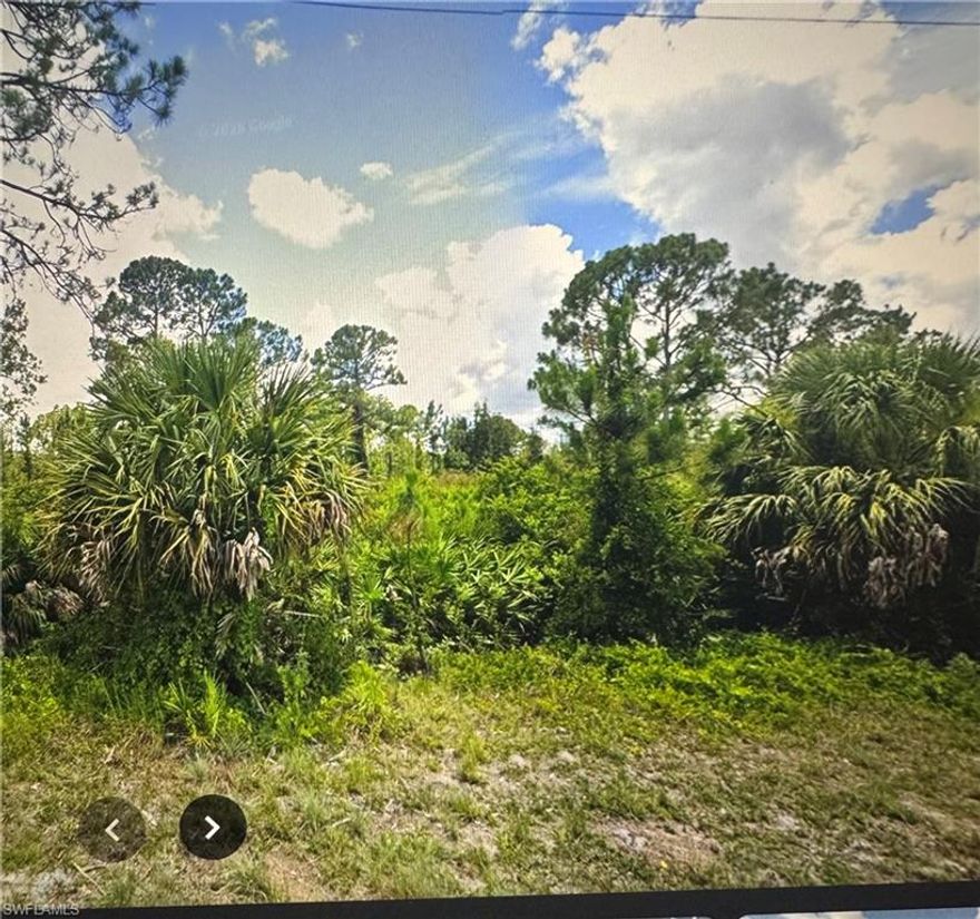 Easy to clear .25 acre lot in Lehigh Acres.  Mostly underbrush with some pines.  This area is growing very rapidly.