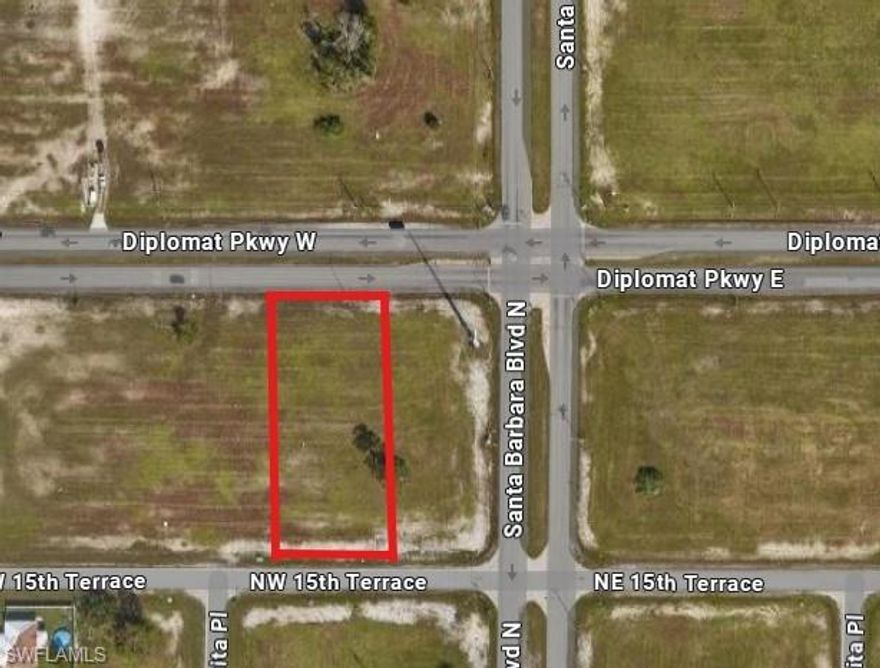 0.21 AC zoned commercial professional. Please see City of Cape Coral municipal code for current list of permitted uses. This sale is for three (3) separate parcels being sold together. Electricity available. No water/sewer available. Controlled intersection. No current curb cuts. Parcels being sold are 14, 16, and 18 Diplomat Pkwy W.