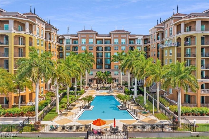 Experience riverfront luxury at Alta Mar Condo in Downtown Fort Myers. This two-bedroom, two-and-a-half-bath residence features two primary suites, each with an en-suite bath, plus a convenient half bath in the main living area. The open-concept great room seamlessly connects the kitchen and living space, adorned with durable vinyl flooring throughout. Enjoy morning coffee or sunsets on your private balcony. The unit includes a washer and dryer, and the air conditioning system was updated a few years ago. Alta Mar offers resort-style amenities, including a zero-entry pool, spacious hot tub, riverfront lounge seating, and a fully equipped fitness center. The pool area is perfectly positioned for stunning Caloosahatchee River sunsets. On-site management ensures the building is well-maintained. Walk to Downtown Fort Myers’ fine dining, entertainment, boutique shops, and seasonal events, embracing the vibrant waterfront lifestyle.