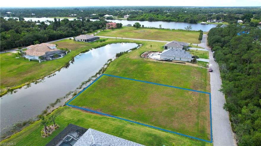 The perfect place for your dream home Serengeti Community! This upscale community is almost completely built up.  Only a couple lots left. This stunning oversized lot is just under an acre of land that has a lake-front view. Located on the North side of the Caloosahatchee River on the highly sought after North River Rd. in the Alva area, minutes from Ft Myers and on the river.