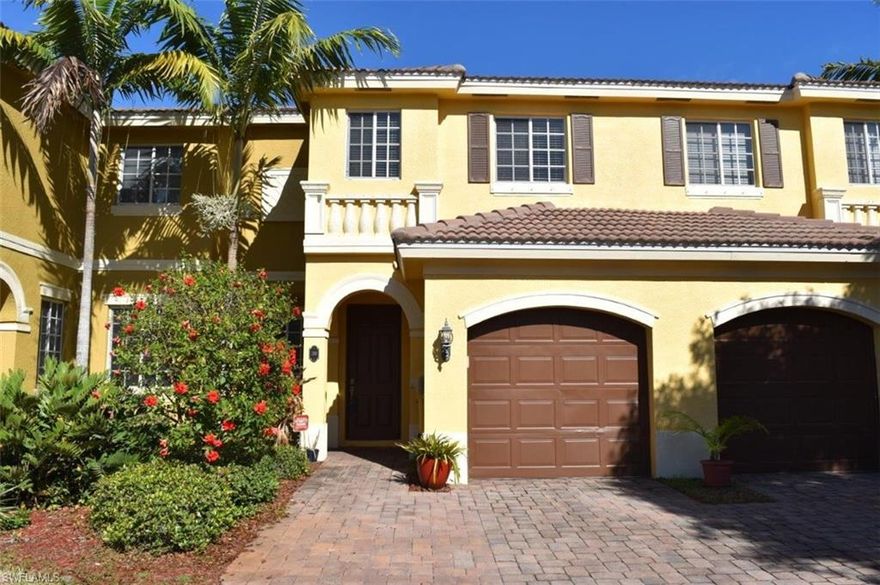 Beautiful townhouse available in the Copper Oaks community and located in Estero, FL. Copper Oaks is a gated community in a highly desirable location centered in the middle of everything in SWFL. Midpoint between Naples and Ft. Myers with quick access to great shopping nearby at: The Miramar Outlets. Coconut Point Mall. Gulf Coast Town Center and the Shops at Mercato, and also only 20 minutes to Ft. Myers Airport. This townhouse features a one car garage, sitting room and powder room off the entryway, as well as a lanai on the main floor. The driveway has also been extended to accommodate side by side parking behind the garage. The kitchen is outfitted with chef grade stainless steel appliances, granite countertops and 42" cabinets. Upstairs you will find two bedrooms with a shared full bathroom off the hallway and the Master bedroom has a beautiful five-piece bathroom with separate vanities. This townhouse is not to be missed!
