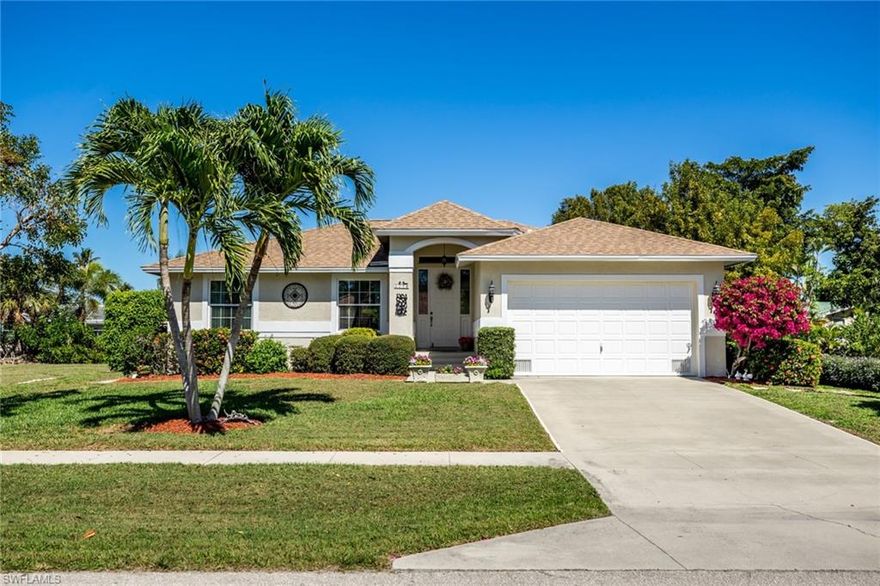 This outstanding location is just blocks away from Marco Town Center offering shopping, dining, grocery store and nearby marina, banks, post office, Starbucks, Walgreens and waterfront dinning to name a few. Fantastic opportunity to own a beautiful FCI built home with a layout perfectly suited for Florida living.  This well maintained home features high ceilings with an abundance of natural light throughout. Recent improvements enhance the kitchen, master bathroom, bedroom flooring and landscaping. In addition to the aesthetics recent mechanical updates have been made providing hurricane impact glass, new roof, Pex plumbing, pool heater, dishwasher, washer and dryer. It even has a convenient spot to store a trailer or boat.  Come take a look for yourself you will not be disappointed!