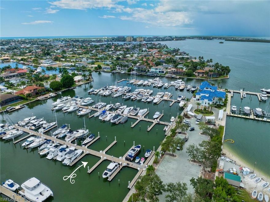 This 40' slip with a Max LOA of 44 ft is located on Dock D-9 and is located at the Marco Island Marina. Highly sought location that has a protected yacht basin.  Fine features include clubhouse pool, barbecue, restrooms and shower facilities, laundry, ice, conference room, exercise room, mailboxes, clubhouse kitchen, dockmaster onsite. Fuel truck and access to provisions are close by. For your furry friends there is a dog run. You will love the quick easy out to the Gulf from this beautiful marina!