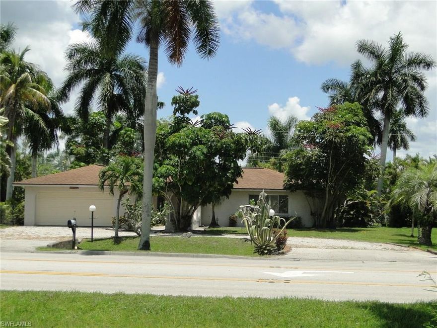 The is an ideal family vacation retreat or vacation rental property.  This fully furnished home is approx. 1/2 mile from the park and ride that takes you to Fort Myers Beach. This 3 bedroom 2 bath 1,851 sq.ft. home is within walking distance of restaurants, shopping and the best ice cream store in the area.  Approx. 4 miles from the Causeway Park and entrance to Sanibel Island.  The home is adjacent to a commercial area with a high traffic count.