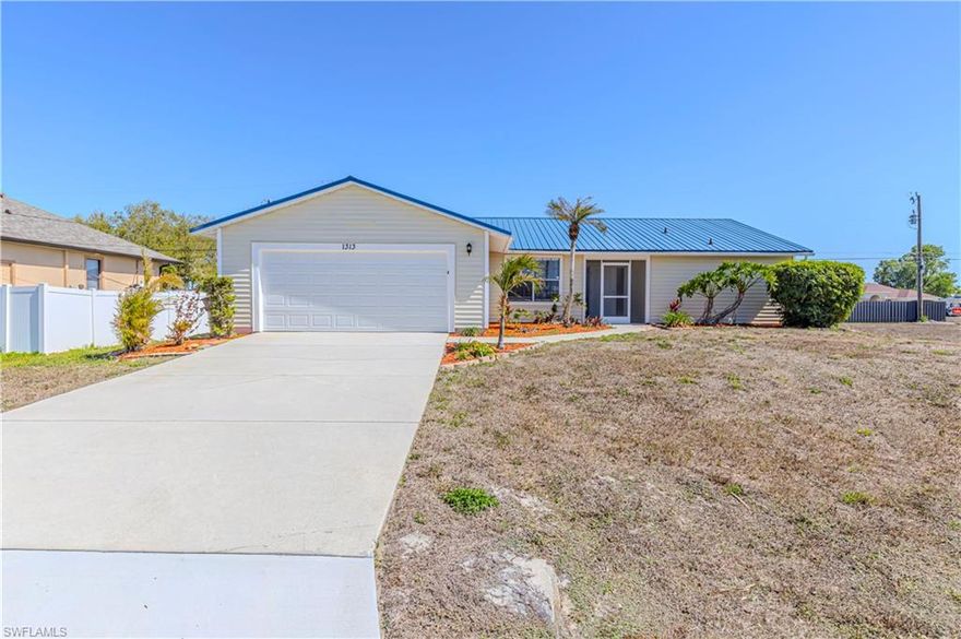 This move-in ready home offers added efficiency and peace of mind for the next owner. Thoughtful updates throughout make this property easy to settle into from day one. Most recent update includes a water heater.



Located at 1313 NE 12th Pl in Cape Coral, this 3-bedroom, 2-bath home offers 1,489 square feet of well-utilized living space with a functional and inviting layout. The interior features neutral paint tones and updated fixtures that create a clean, modern feel throughout. Tile flooring in the main living areas provides durability and easy maintenance, ideal for everyday living.



The kitchen is equipped with stainless steel and energy-efficient appliances, offering both style and practicality for cooking and entertaining. Natural light flows through the living spaces, enhancing the bright and open atmosphere.



Enjoy the screened-in patio, perfect for relaxing or hosting guests while overlooking the spacious backyard. With plenty of room for pets, play, or future outdoor additions, the outdoor space offers flexibility to fit your lifestyle.



Conveniently located near schools, shopping, dining, and main roadways, this home presents a great opportunity for buyers seeking a well-maintained property with practical updates in a desirable Cape Coral location.