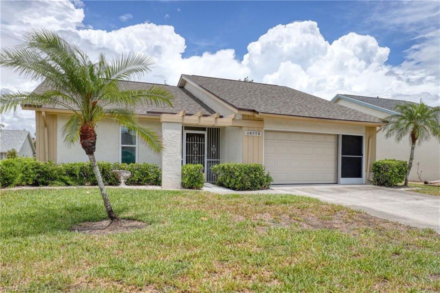 Welcome to SW Florida living at its best! Cinnamon Cove is a beautifully maintained, gated community located just 5 minutes from Fort Myers Beach and surrounded by fantastic shopping, restaurants, activities, and local attractions. This furnished 2 bedroom, 2 bathroom single-family home offers an exceptional layout for visiting loved ones. The expansive lanai is a wonderful extension of the living space and offers sliding windows for enjoying the cooler seasonal temperatures. The open kitchen, comfortable family room, and dedicated dining area provide ample space for entertaining or relaxing with your guests. Storage is never a challenge with the 2 car garage, large closets, and in-house laundry room. The activities are endless with a resort-style pool/hot tub, tennis, pickleball, shuffleboard, fitness center, and an entertaining social calendar for all residents to enjoy! Maintaining your property is effortless with the low HOA dues including exterior property insurance, roof maintenance, exterior paint, & lawn care. Seller has invested $20,000 for new impact glass windows and roll garage door.