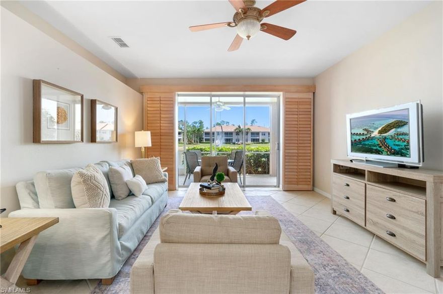 Enjoy luxurious condo living at it's finest in the desirable community of Wilshire Lakes! This meticulously designed 1st floor condo offers a spacious and functional layout, perfect for comfortable living and entertaining. With 2 bedrooms, 2 bathrooms, and a versatile den that can effortlessly be converted into a 3rd bedroom, this home provides flexibility to suit your needs. The open-concept living area seamlessly flows allowing for entertaining and relaxation. The spacious kitchen boasts ample counter space, and a breakfast bar. The master suite is a true retreat, featuring an en-suite bathroom and generous closet space and sliders that welcome you out onto your lakeview lanai. The second bedroom is equally inviting, with easy access to the second bathroom, perfect for guests or family. Under the screened lanai, you can unwind and enjoy stunning views of the lake and fountain. This serene outdoor space is ideal for morning coffee or evening relaxation, offering a peaceful backdrop of water vistas. 

Wilshire Lakes, perfectly situated in North Naples and less than 5 miles to the white sandy beaches and the Gulf of Mexico, is centrally located with access to everyday conveniences, shopping & dining in all directions as well as vibrant nightlife.  The community boasts two clubhouses, a fitness center, two pools, a hot tub and tennis courts. Additionally, North Collier Regional Park, a popular destination for athletic and aquatic activities, is a short 5 minute drive AND walking accessible from within the community. Don’t miss the opportunity to make this beautiful home your own and experience the Southwest Florida lifestyle at its finest!