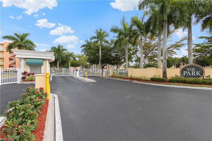 The only updated two bedroom, two bathroom, turnkey, fully furnished, penthouse unit available in The Park at Lakewood! The Park is a gated condominium community that is conveniently located just off of Summerlin Rd. tucked into a quiet residential area on Lakewood Drive. This unit features two huge en suite master bedrooms, breakfast bar, full size laundry in unit, huge lanai at over 200 square feet, tile flooring, custom travertine tile in showers, spacious updated kitchen, storage space and covered parking is included. Plenty of room for a year-round resident or snowbirds alike. This wonderful property is located just a short distance to the beaches of Sanibel, Captiva and Fort Myers Beach. Shopping, parks, restaurants and medical facilities all located nearby. Community amenities include large community pool, clubhouse, sidewalks, plenty of parking, elevators, gate, multiple lakes and ponds. Call to view today!
