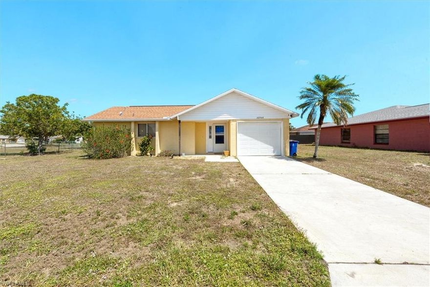 Updated 2 bed, 2 bath home with NEW ROOF (2023), 1 car garage and large screened enclosure patio (2025). Situated on a spacious lot, and at the end of a private cul-du-sac. Plumbing, HVAC, gutters and appliances (2019/2020). Extra insulation blown into attic (2019/2020) Refrigerator (2023) This two bedroom, two bath home, with wood laminate & tile floors, has an over-sized 1 car garage with washer and dryer and lots of storage. Plenty of room to entertain in the great room or huge screened patio that is accessible from the great room, formal dining room and primary bedroom. The primary bedroom has a walk-in closet, second "owners closet", and private bath. Central water and sewer!!!! Very low HOA fees of $140/ QTR which includes access to the Community Pool and play area. NOT in a flood zone and NO flooding during any storms. Current owner keeps the property in great shape as he currently uses it as an airbnb. INVESTORS: No rental restrictions! Recent inspection report, 4 point report and wind mitigation report are available.