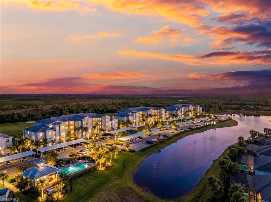 One or more photo(s) has been virtually staged. Enjoy effortless Florida living in this ground-floor Arbor condo in Heritage Landing, complete with a deeded golf membership. With no elevator to navigate, daily life is easy—whether you’re carrying in groceries or stepping right outside from your patio to take in the peaceful panoramic golf course and lake views. The open-concept layout is great for entertaining, with a large, flush-level breakfast bar that seamlessly connects the kitchen to the living and dining areas. The kitchen features stone countertops, stainless steel appliances, and a layout that keeps you connected to the main living space. Tile flooring throughout the main living areas adds durability and a clean, coastal feel.  Striking views extend into the primary suite, creating a serene retreat. The primary bath includes dual closets, a stone-topped vanity, and a walk-in tiled shower, offering both function and style. Peace of mind comes with impact doors and windows plus NEW ROOFS COMING IN 2026 with no assessment per the condo association, adding long-term value and confidence in ownership.Heritage Landing is known for its resort-style amenities, including a championship golf course, expansive clubhouse, resort pool with lap lanes, fitness center, spa services, tennis, pickleball, and bocce courts, multiple dining options, and a full calendar of social activities—making it easy to stay active and connected year-round.