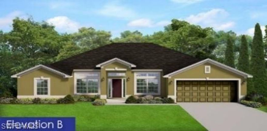 Agents LOVE this floor plan because it is Easy to sell.  Homebuyers love this plan for its functionality. Come find out why this continues to be a Top Seling floor plan! Ask about incentives! This Beautiful New 2169 Sqft 4 bed 2 bath with 2 Car Garage has just come up available! Upgrades Include: Open Floor Plan, Plank Tile- WHOLE HOUSE, Pair of exterior French- Glass Doors leading to 26' x 7' Covered Lanai, Granite Counter tops in Kitchen and Baths, Upgraded Cabinets, Step tray Ceiling in the Primary bedroom living room and dining room, 5FT Tiled Shower ILO of Garden Tub in Primary BTHRM, & Irrigation System. 1 year/2 year/10 year Warranty INCLUDED. *Prices are subject to change at any time*. *MLS Listing Data Subject to Errors & Omissions*