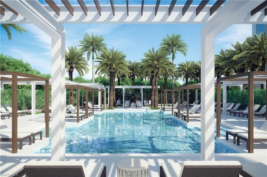 NOW UNDER CONSTRUCTION. Introducing Mystique, the most luxurious high-rise condominium currently under development in Naples, and the first in Pelican Bay in over a decade. This magnificent 20-story tower, with floor-to-ceiling glass and clean contemporary lines, 68 spacious-estate residences, nine Jardin residences and four penthouses, is being created for those who appreciate exquisite design, luxurious appointments and technological innovations. Enjoy direct access to the private beach club, with beachfront dining and sunset bar as part of the incomparable Pelican Bay lifestyles. Construction of Mystique, one of the last new ultra-luxury high rise developments in Naples between Port Royal and The Ritz-Carlton Beach Resort. Do not miss this rare opportunity to take advantage of pre-construction pricing in this iconic building in the most desirable location in Naples.  PLEASE NOTE THESE ARE RENDERINGS OF THE BUILDING.