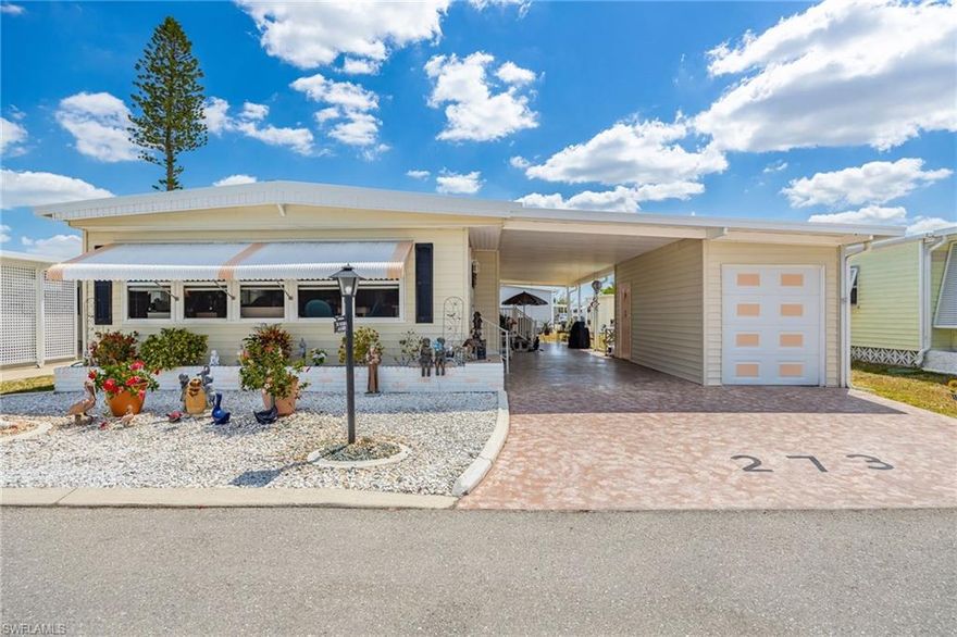 Welcome to your dream home in Six Lakes Country Club! This stunning single family home boasts 2 bedrooms, 2 bathrooms, stainless steel appliances, and a new AC unit installed in 2024. The home features all new windows, a 3/4 plywood subfloor throughout, and a new vapor barrier added in 2020 for added durability and energy efficiency. You'll love the convenience of a home wired for a generator, ensuring peace of mind during any power outages. The open kitchen with breakfast bar is perfect for entertaining guests or enjoying a quiet meal at home. With over 1200 sqft of living space, there is plenty of room to relax and unwind. Plus, a golf cart is included with the home, making it easy to explore the community and enjoy all the amenities Six Lakes Country Club has to offer. Don't miss out on this incredible opportunity to own a piece of paradise in Southwest Florida! Six Lakes is an active adult resident owned manufactured home community w/ Executive 18-hole golf course, putting green, tennis courts, pro-shop, restaurant, community pool/spa, exercise room, pickle ball, shuffleboard, billiards, and soooo much more. Golfing is not mandatory but enjoying your retirement is!